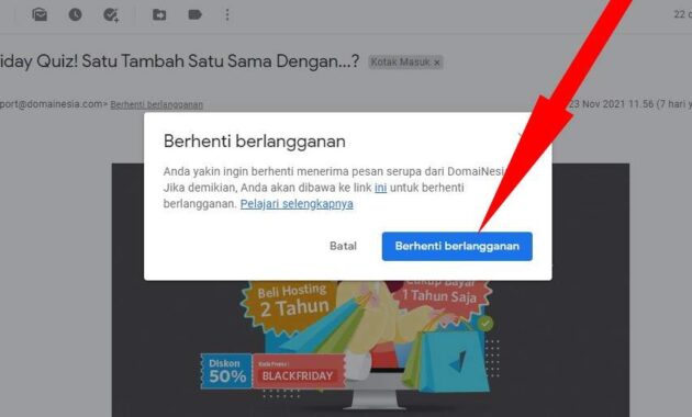 Cara Berhenti Berlangganan Email di Gmail Via Komputer ( PC )