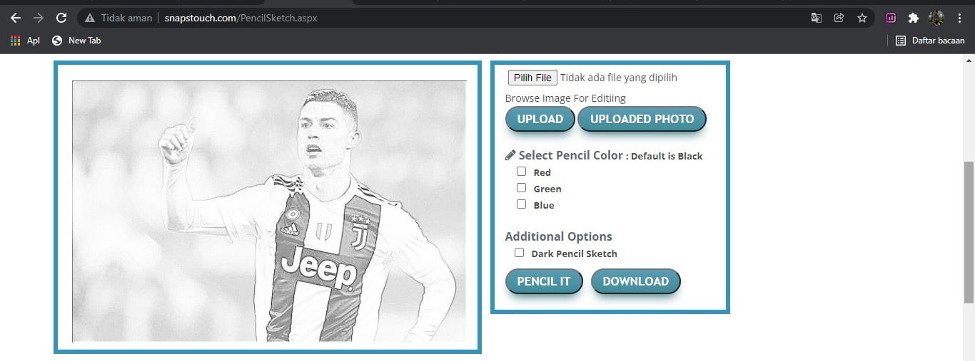 Edit Foto Jadi Sketsa Online