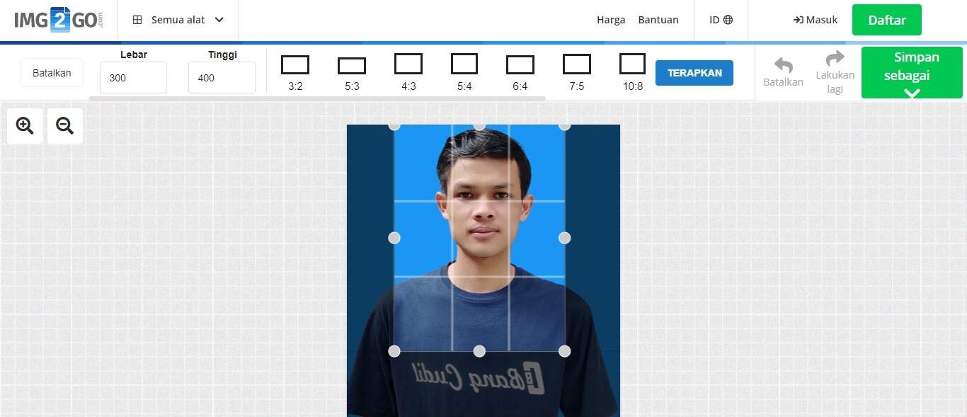 ubah ukuran foto 2x3, 3x4 dan 4x6