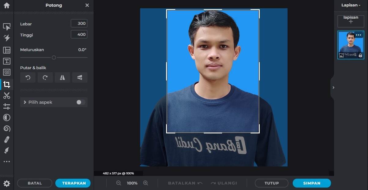 Edit Pas Foto Online Gratis