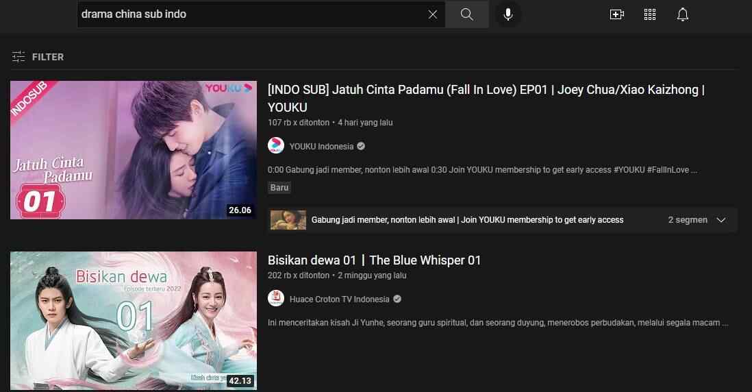 Situs, Aplikasi, Channel Telegram dan Youtube Tempat Download, Streaming atau Nonton Film / Drama China Subtitle Indonesia (Sub Indo) Secara Online dan Gratis Lengkap Dengan Caranya.