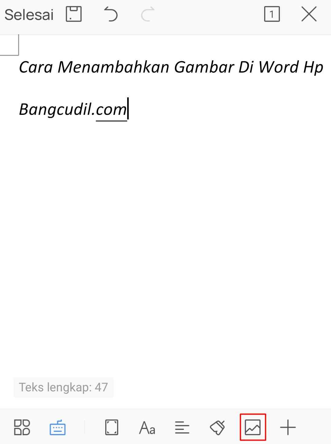 Cara Menambah, Menyisipkan dan Memasukan Gambar atau Foto di Word (WPS OFFICE) HP Android / Iphone dengan Mudah Tanpa Aplikasi Tambahan.