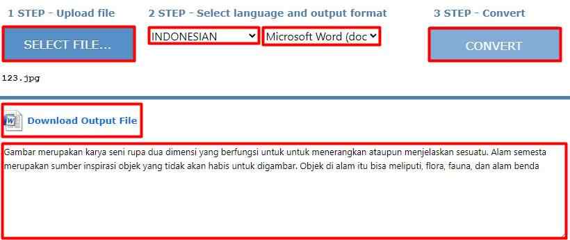 Cara Copy, Salin, dan Ubah Teks dari Foto / Gambar Menjadi Tulisan Word, Excel, PDF, TXT Secara Online Tanpa Aplikasi di HP Android, Iphone, Laptop maupun Komputer (PC).