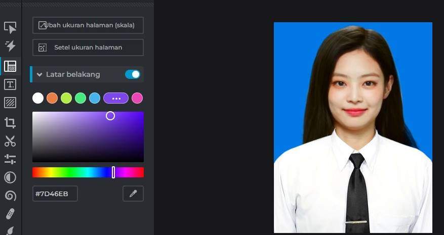 Cara Edit dan Membuat Pas Foto Kemeja Putih Dasi Hitam Pria, Wanita dan Wanita Hijab Secara Online Tanpa Aplikasi Dengan Template serta Latar Merah, Atau Latar Biru di HP Android, Iphone, Laptop Maupun Komputer (PC).